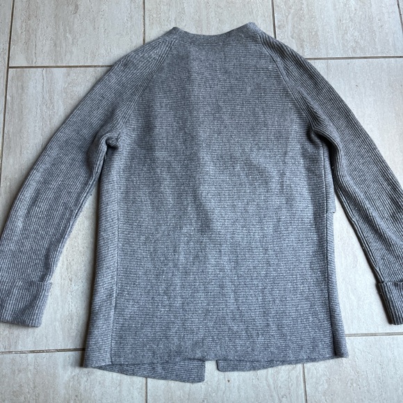 Vince wool/cashmere grey ribbed open cardigan sweater XS - Picture 6 of 6